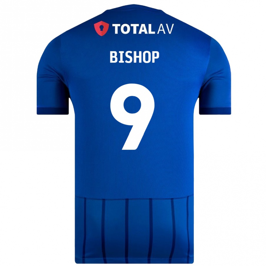 Enfant Football Maillot Colby Bishop #9 Bleu Tenues Domicile 2024/25 Canada