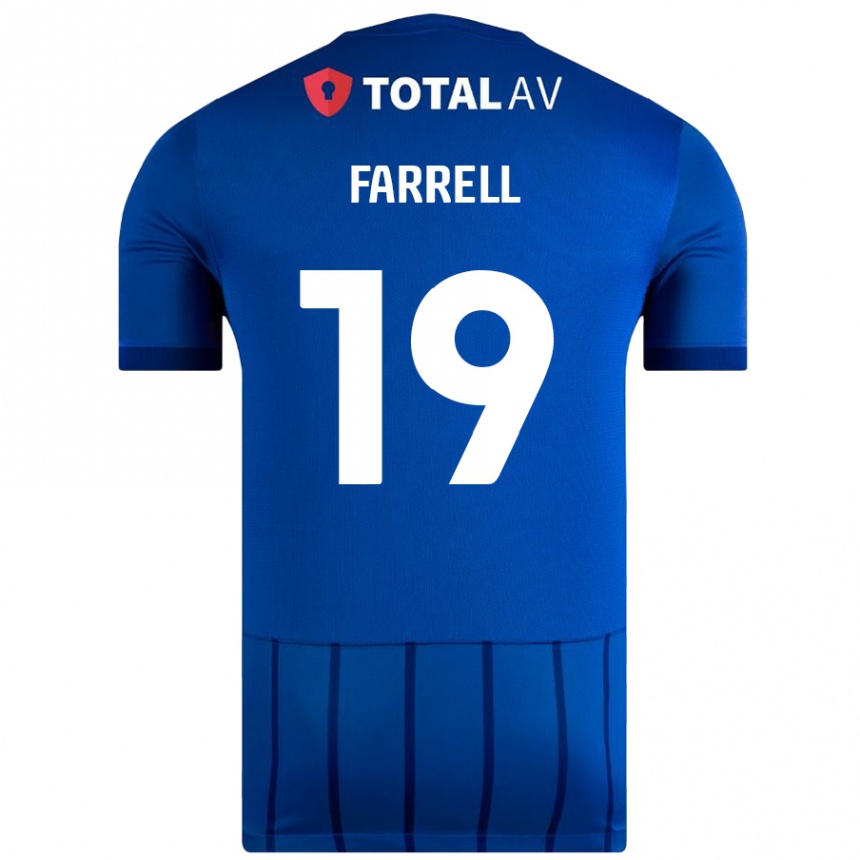 Kids Football Jacob Farrell #19 Blue Home Jersey 2024/25 T-Shirt Canada