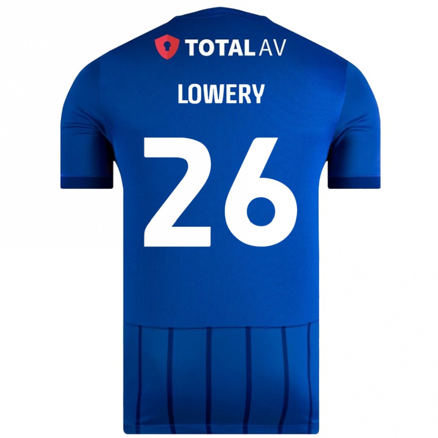 Enfant Football Maillot Tom Lowery #26 Bleu Tenues Domicile 2024/25 Canada