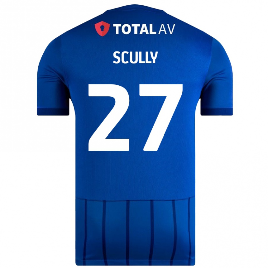 Enfant Football Maillot Anthony Scully #27 Bleu Tenues Domicile 2024/25 Canada