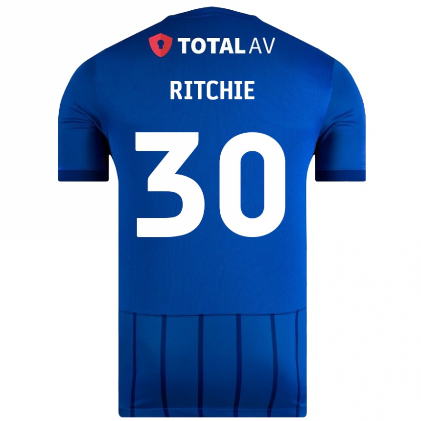 Enfant Football Maillot Matt Ritchie #30 Bleu Tenues Domicile 2024/25 Canada