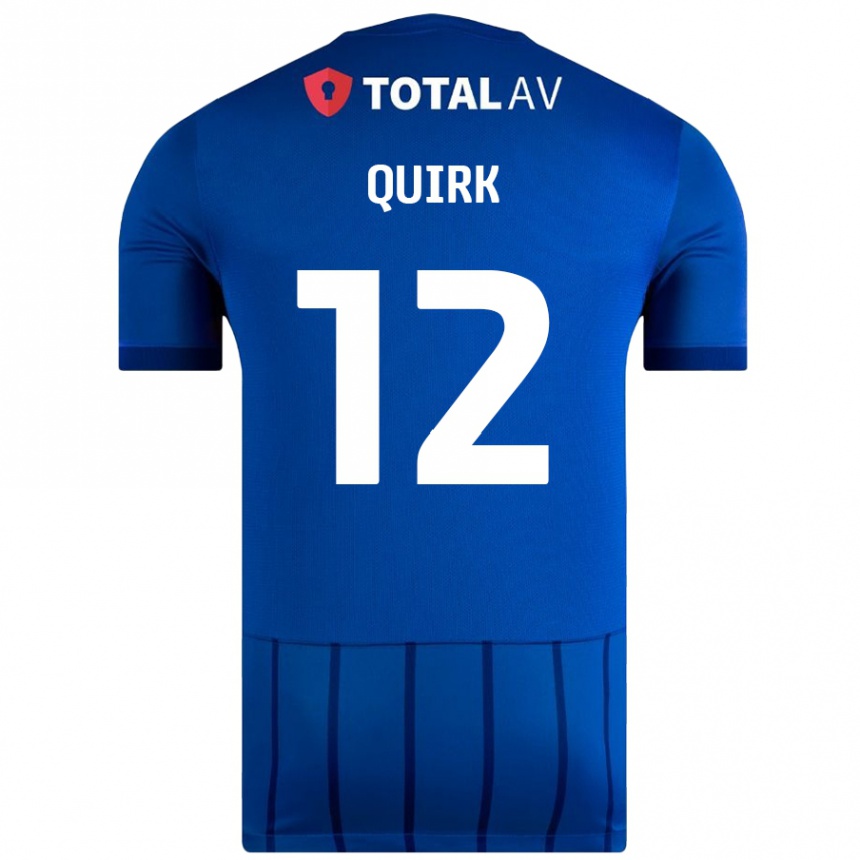 Enfant Football Maillot Sophie Quirk #12 Bleu Tenues Domicile 2024/25 Canada