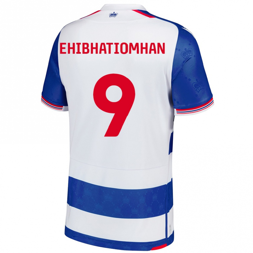 Kids Football Kelvin Ehibhatiomhan #9 Blue White Home Jersey 2024/25 T-Shirt Canada