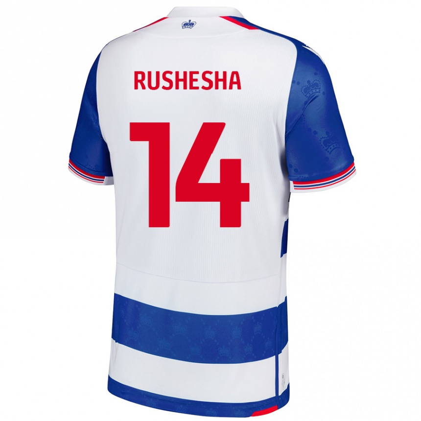 Kids Football Tivonge Rushesha #14 Blue White Home Jersey 2024/25 T-Shirt Canada