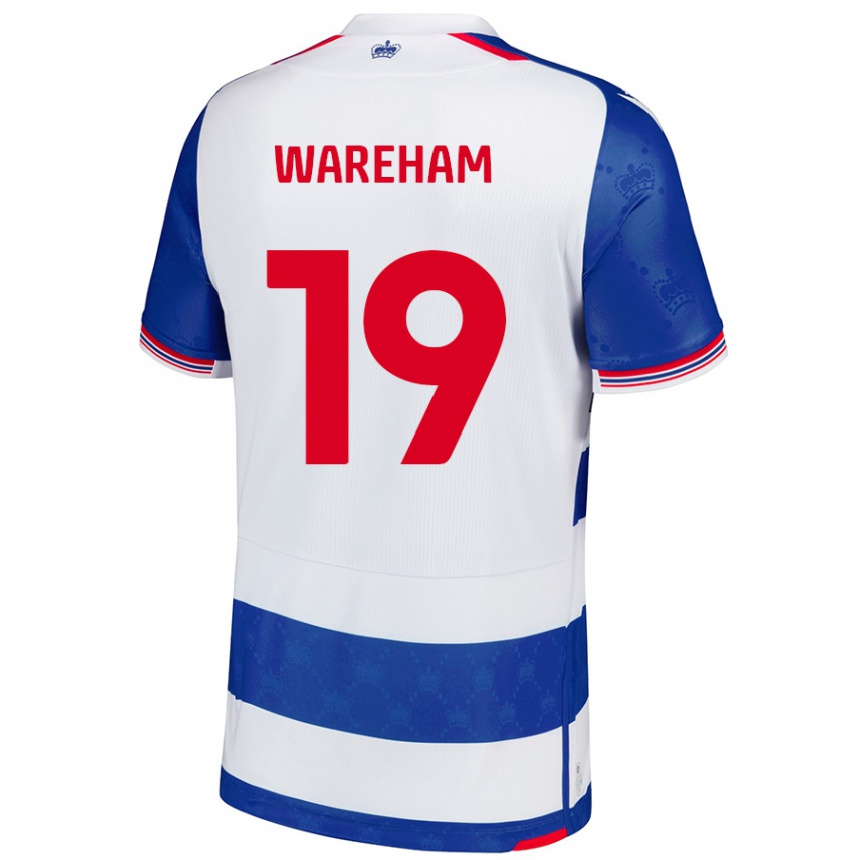 Kids Football Jayden Wareham #19 Blue White Home Jersey 2024/25 T-Shirt Canada