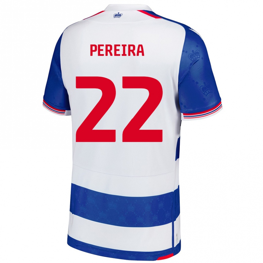 Kids Football Joel Pereira #22 Blue White Home Jersey 2024/25 T-Shirt Canada