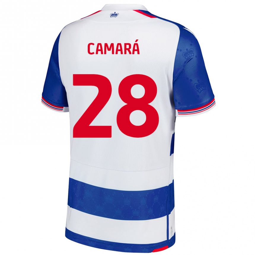 Kids Football Mamadi Camará #28 Blue White Home Jersey 2024/25 T-Shirt Canada