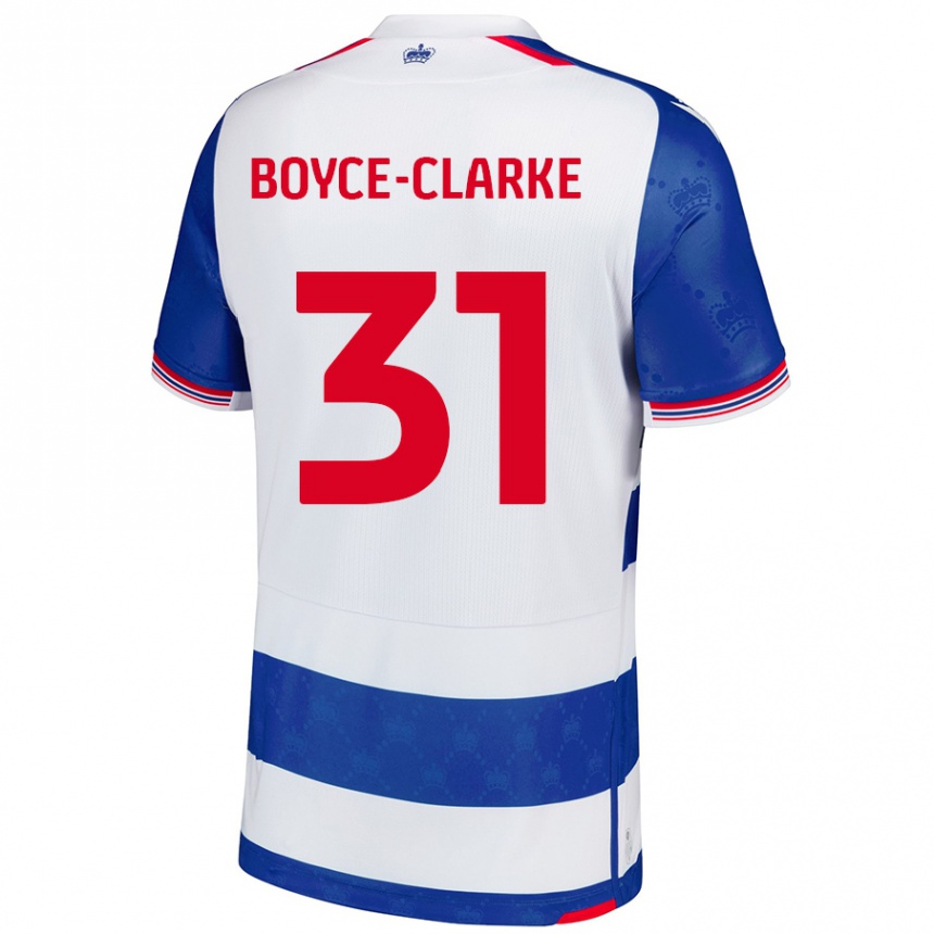 Kids Football Coniah Boyce-Clarke #31 Blue White Home Jersey 2024/25 T-Shirt Canada