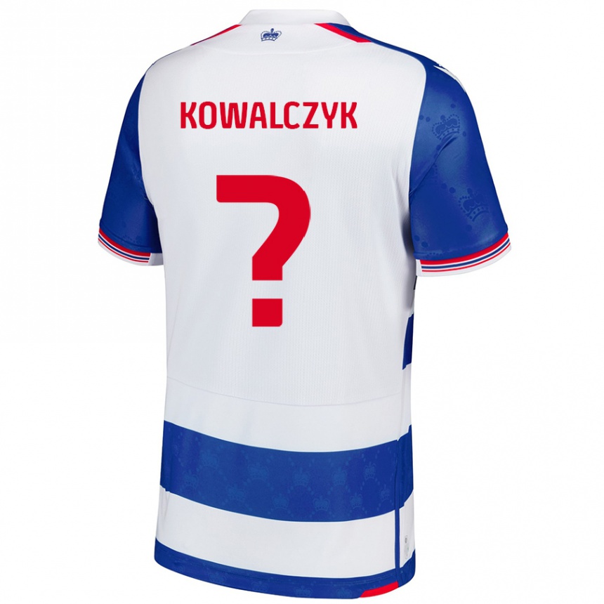 Kids Football Kacper Kowalczyk #0 Blue White Home Jersey 2024/25 T-Shirt Canada