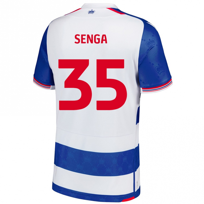 Kids Football Jack Senga #35 Blue White Home Jersey 2024/25 T-Shirt Canada