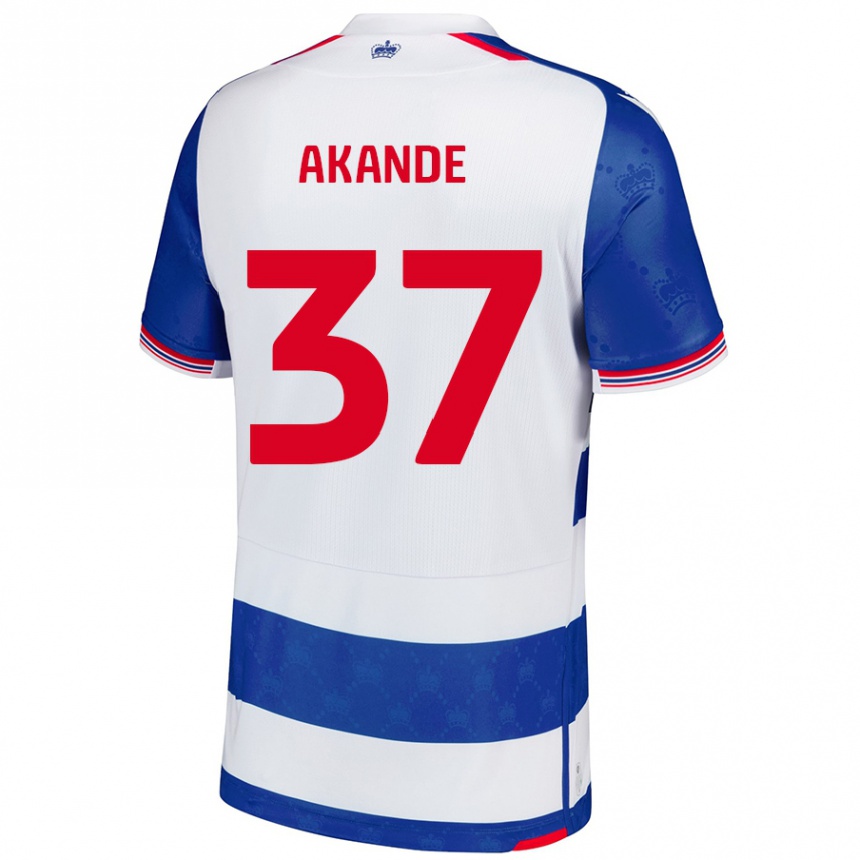 Kids Football Adrian Akande #37 Blue White Home Jersey 2024/25 T-Shirt Canada