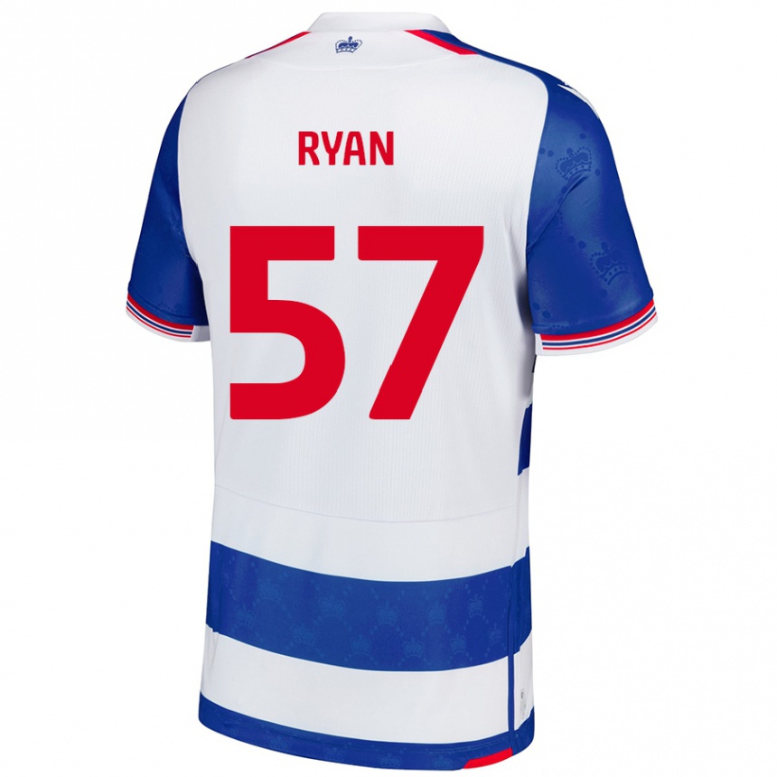 Kids Football John Ryan #57 Blue White Home Jersey 2024/25 T-Shirt Canada