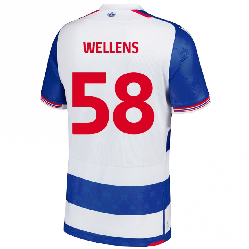 Kids Football Charlie Wellens #58 Blue White Home Jersey 2024/25 T-Shirt Canada