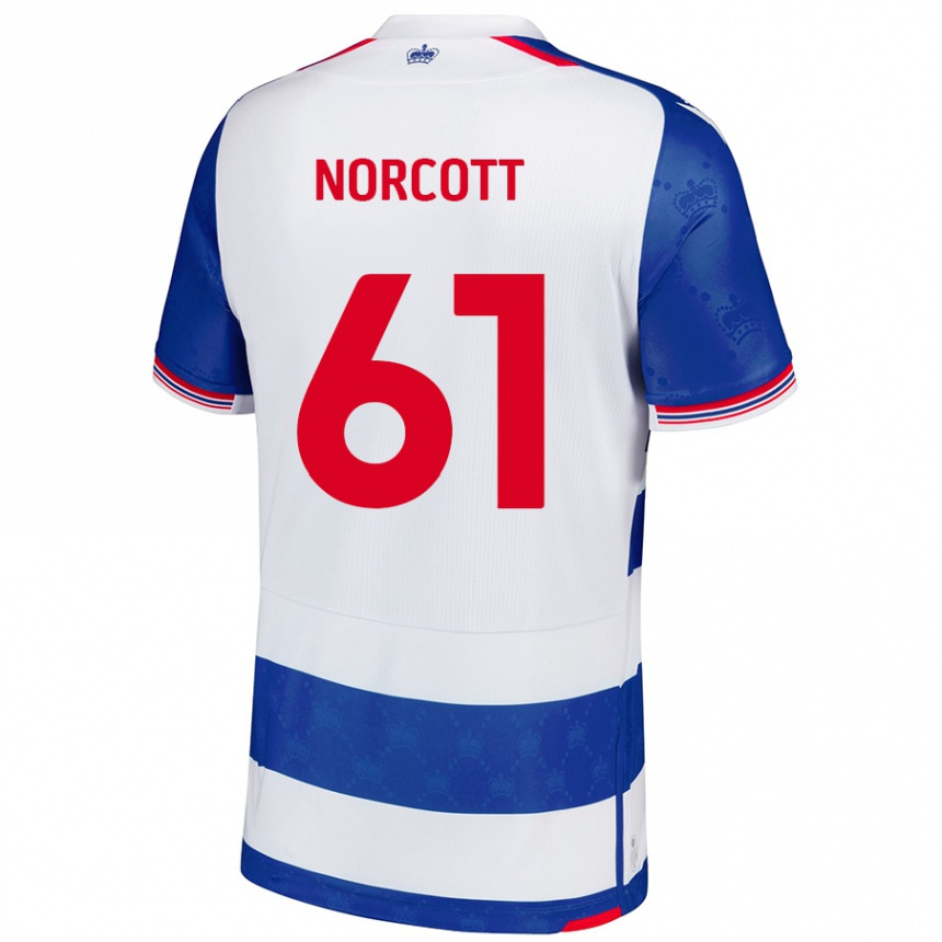 Kids Football Tom Norcott #61 Blue White Home Jersey 2024/25 T-Shirt Canada