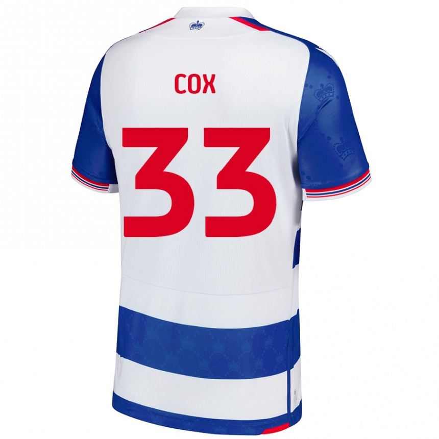 Kids Football Bella Cox #33 Blue White Home Jersey 2024/25 T-Shirt Canada