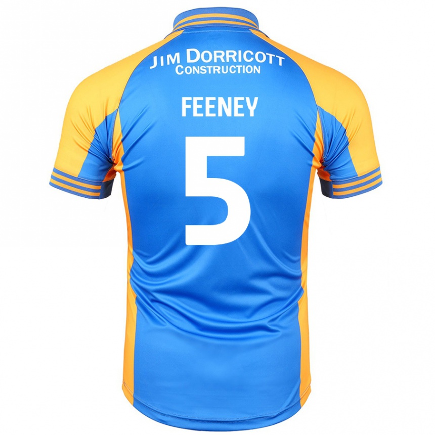 Enfant Football Maillot Morgan Feeney #5 Bleu Ambre Tenues Domicile 2024/25 Canada