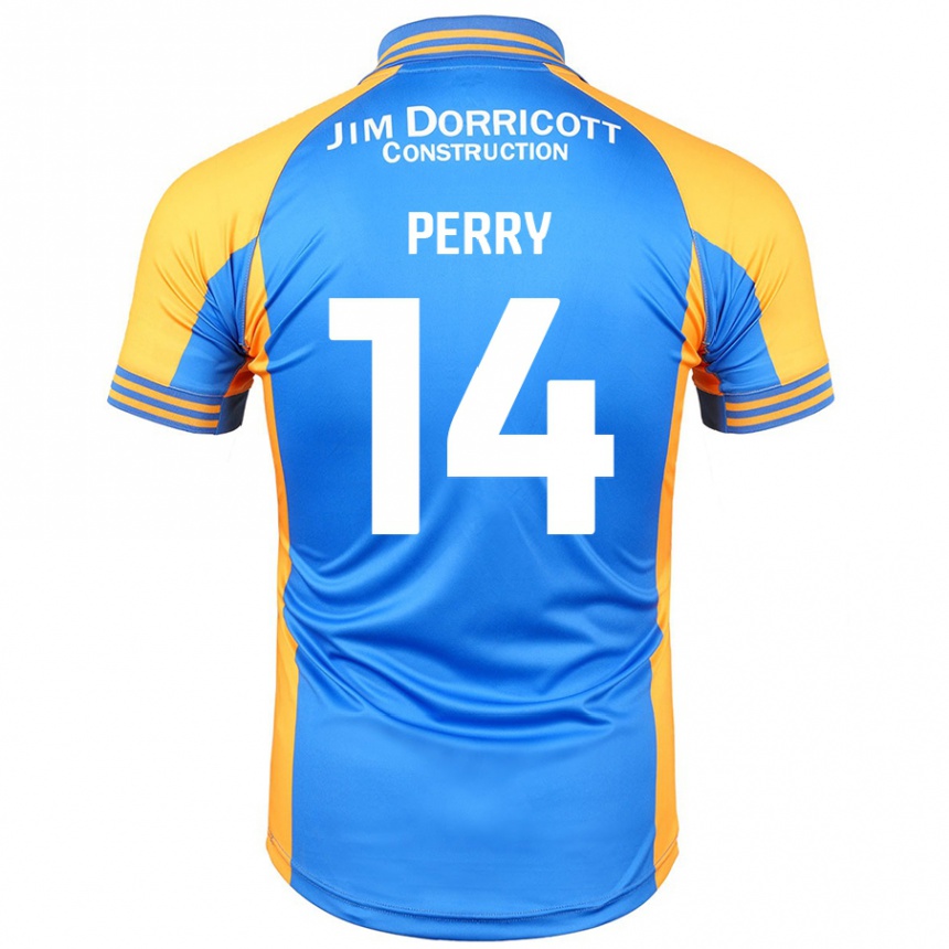 Enfant Football Maillot Taylor Perry #14 Bleu Ambre Tenues Domicile 2024/25 Canada