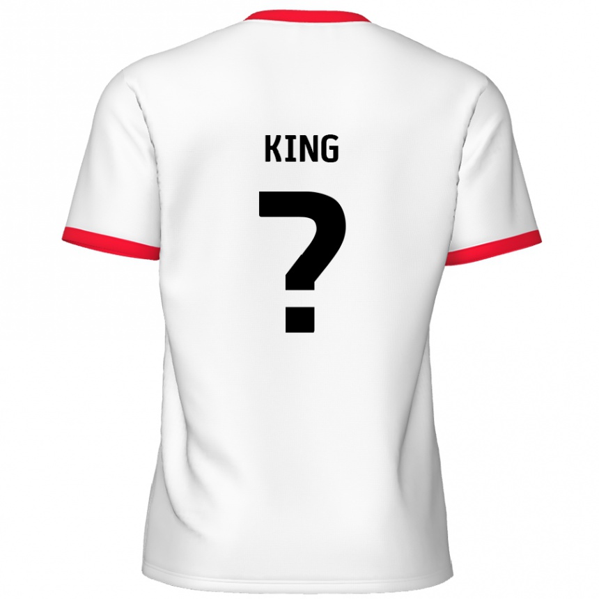 Kids Football Eli King #0 White Red Home Jersey 2024/25 T-Shirt Canada