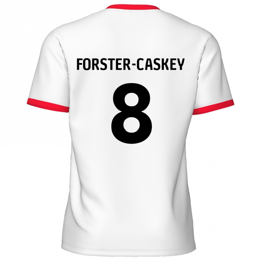 Kids Football Jake Forster-Caskey #8 White Red Home Jersey 2024/25 T-Shirt Canada