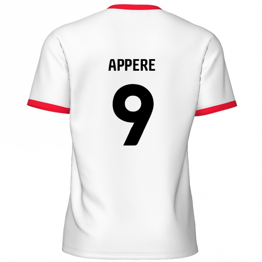 Kids Football Louis Appéré #9 White Red Home Jersey 2024/25 T-Shirt Canada