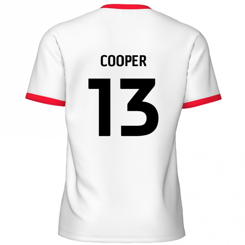 Kids Football Murphy Cooper #13 White Red Home Jersey 2024/25 T-Shirt Canada