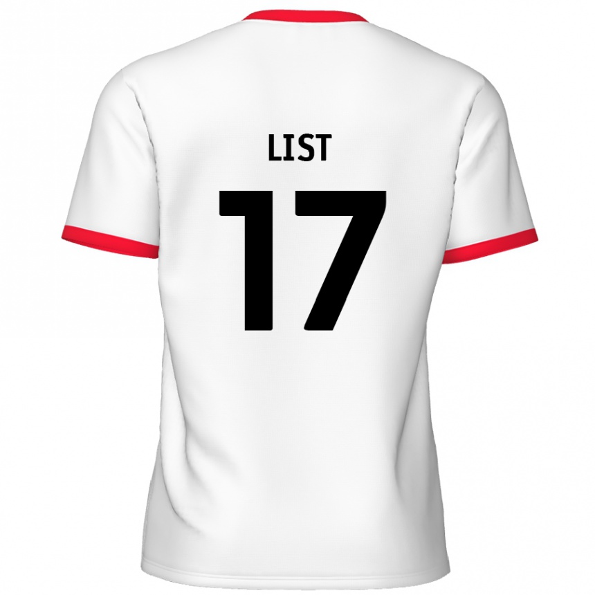 Kids Football Elliott List #17 White Red Home Jersey 2024/25 T-Shirt Canada