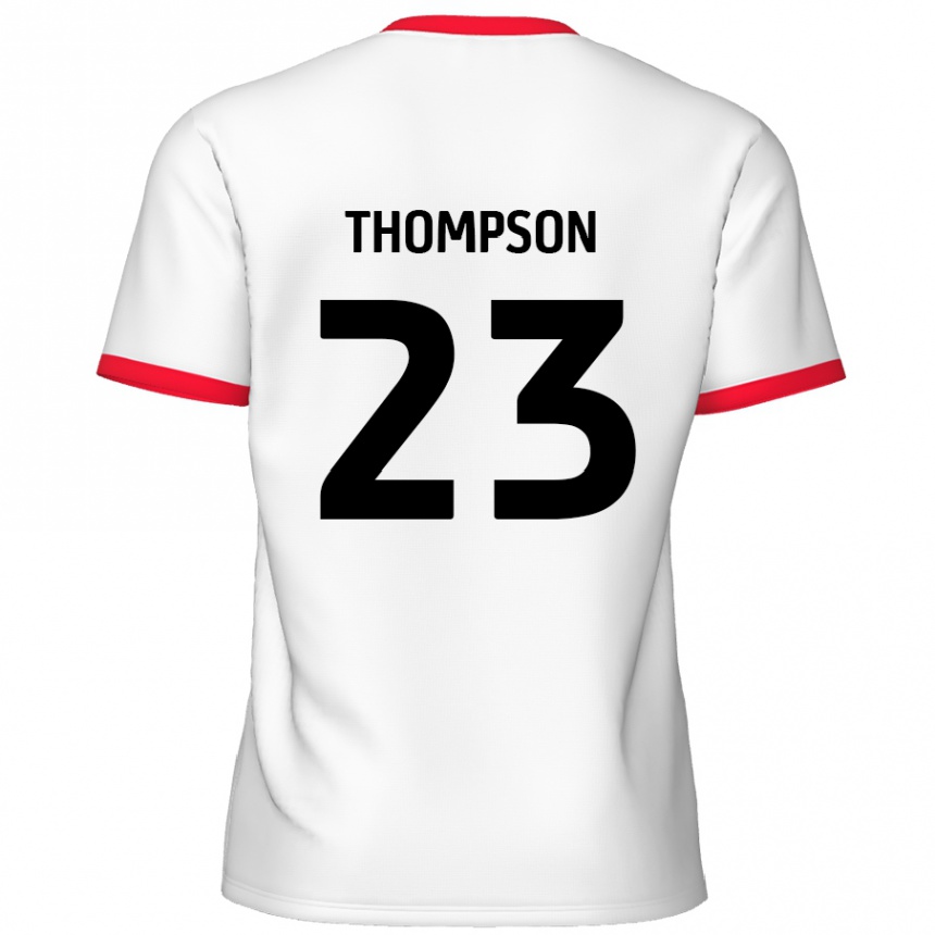 Kids Football Louis Thompson #23 White Red Home Jersey 2024/25 T-Shirt Canada