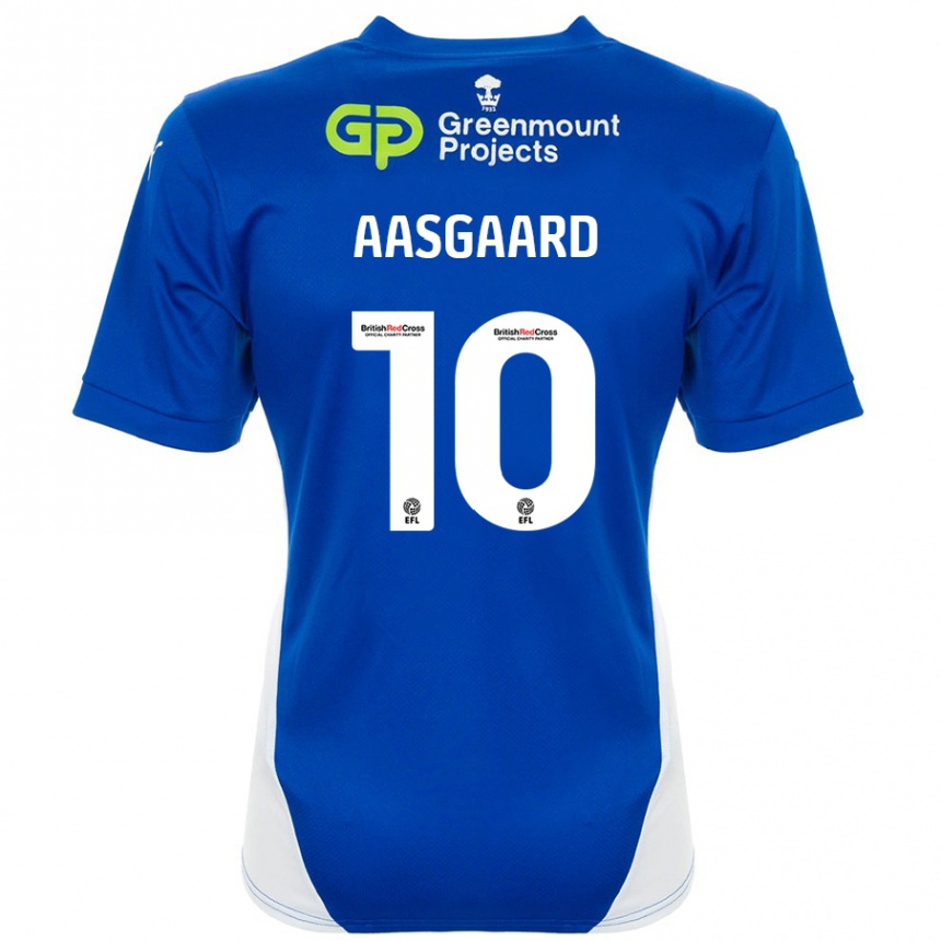 Enfant Football Maillot Thelo Aasgaard #10 Bleu Blanc Tenues Domicile 2024/25 Canada