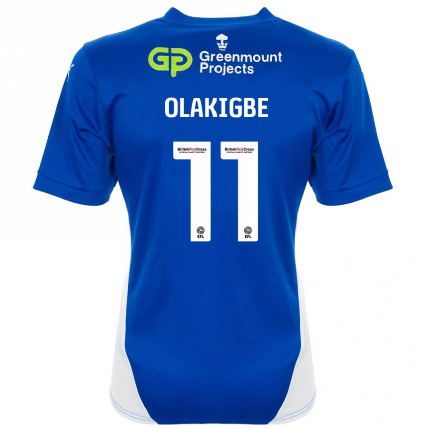 Enfant Football Maillot Michael Olakigbe #11 Bleu Blanc Tenues Domicile 2024/25 Canada