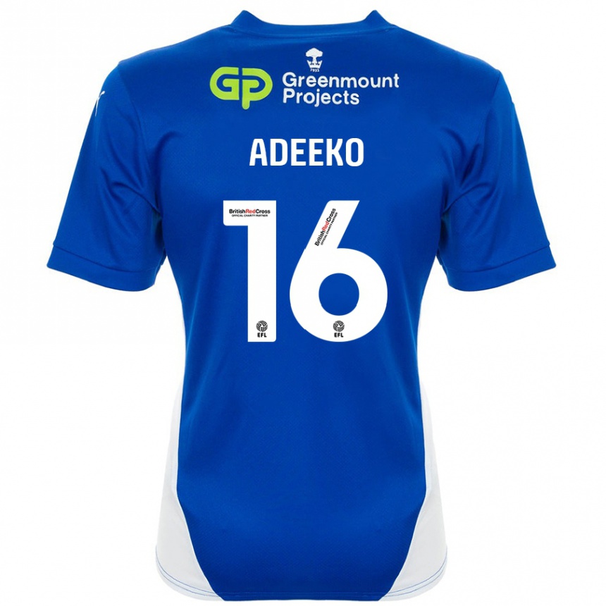 Enfant Football Maillot Baba Adeeko #16 Bleu Blanc Tenues Domicile 2024/25 Canada