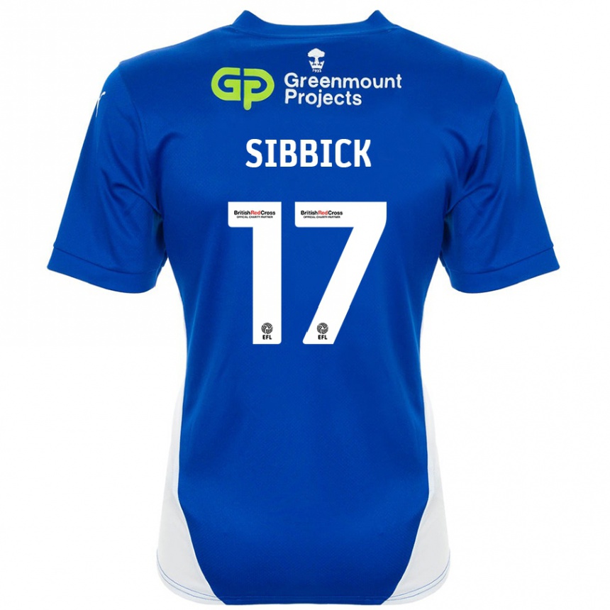 Enfant Football Maillot Toby Sibbick #17 Bleu Blanc Tenues Domicile 2024/25 Canada