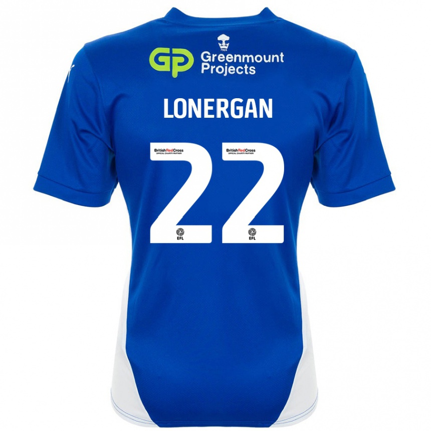 Enfant Football Maillot Andy Lonergan #22 Bleu Blanc Tenues Domicile 2024/25 Canada