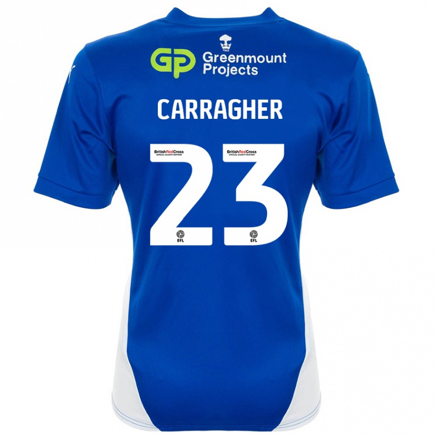 Enfant Football Maillot James Carragher #23 Bleu Blanc Tenues Domicile 2024/25 Canada