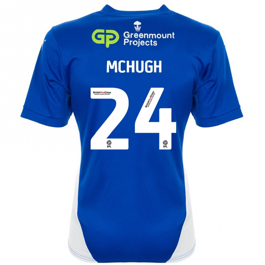 Enfant Football Maillot Harry Mchugh #24 Bleu Blanc Tenues Domicile 2024/25 Canada