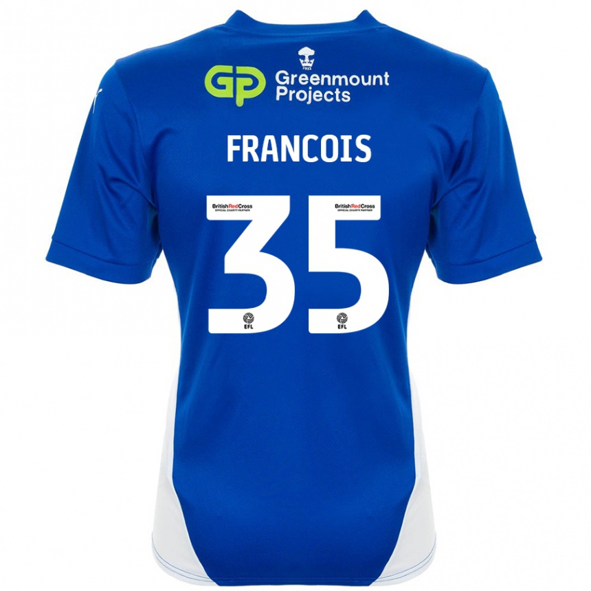 Kids Football Tyrese Francois #35 Blue White Home Jersey 2024/25 T-Shirt Canada