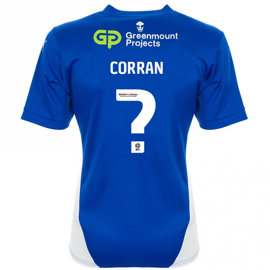 Kids Football Matthew Corran #0 Blue White Home Jersey 2024/25 T-Shirt Canada