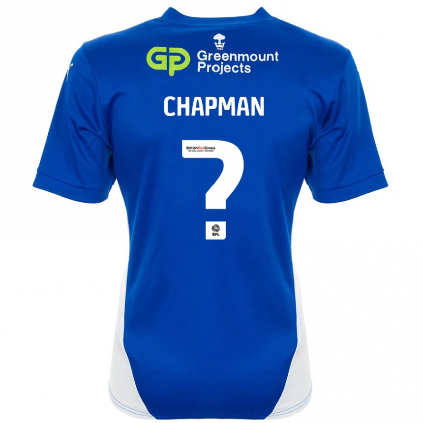 Enfant Football Maillot Llyton Chapman #0 Bleu Blanc Tenues Domicile 2024/25 Canada