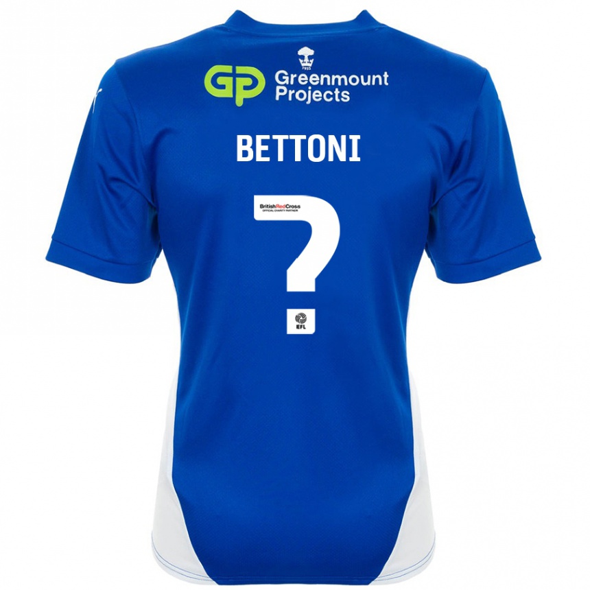 Enfant Football Maillot Harrison Bettoni #0 Bleu Blanc Tenues Domicile 2024/25 Canada