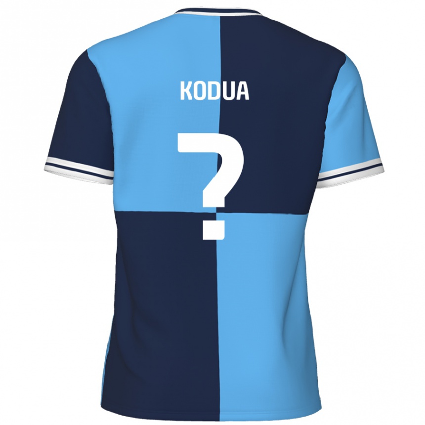 Kids Football Gideon Kodua #0 Sky Blue Dark Blue Home Jersey 2024/25 T-Shirt Canada