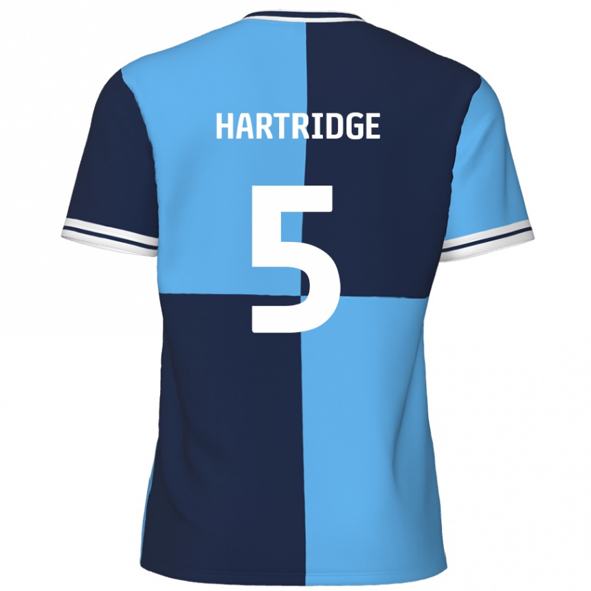 Kids Football Alex Hartridge #5 Sky Blue Dark Blue Home Jersey 2024/25 T-Shirt Canada