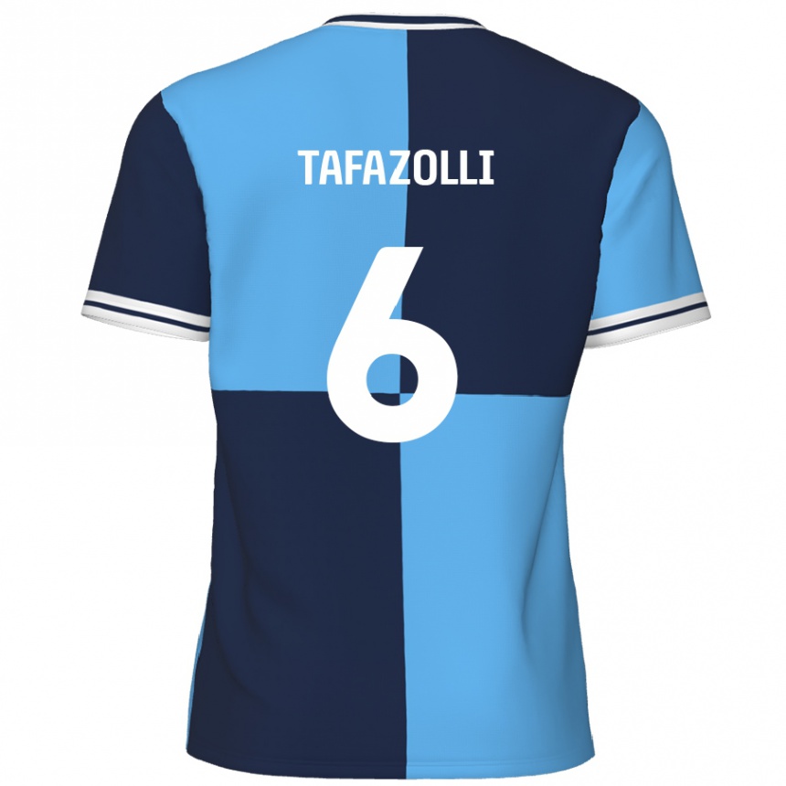 Kids Football Ryan Tafazolli #6 Sky Blue Dark Blue Home Jersey 2024/25 T-Shirt Canada