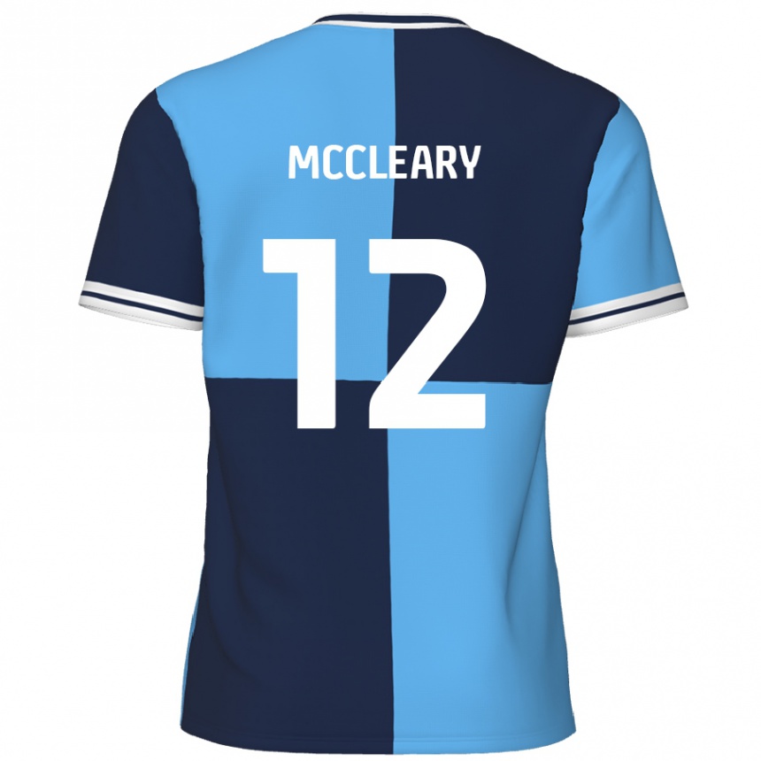 Kids Football Garath Mccleary #12 Sky Blue Dark Blue Home Jersey 2024/25 T-Shirt Canada