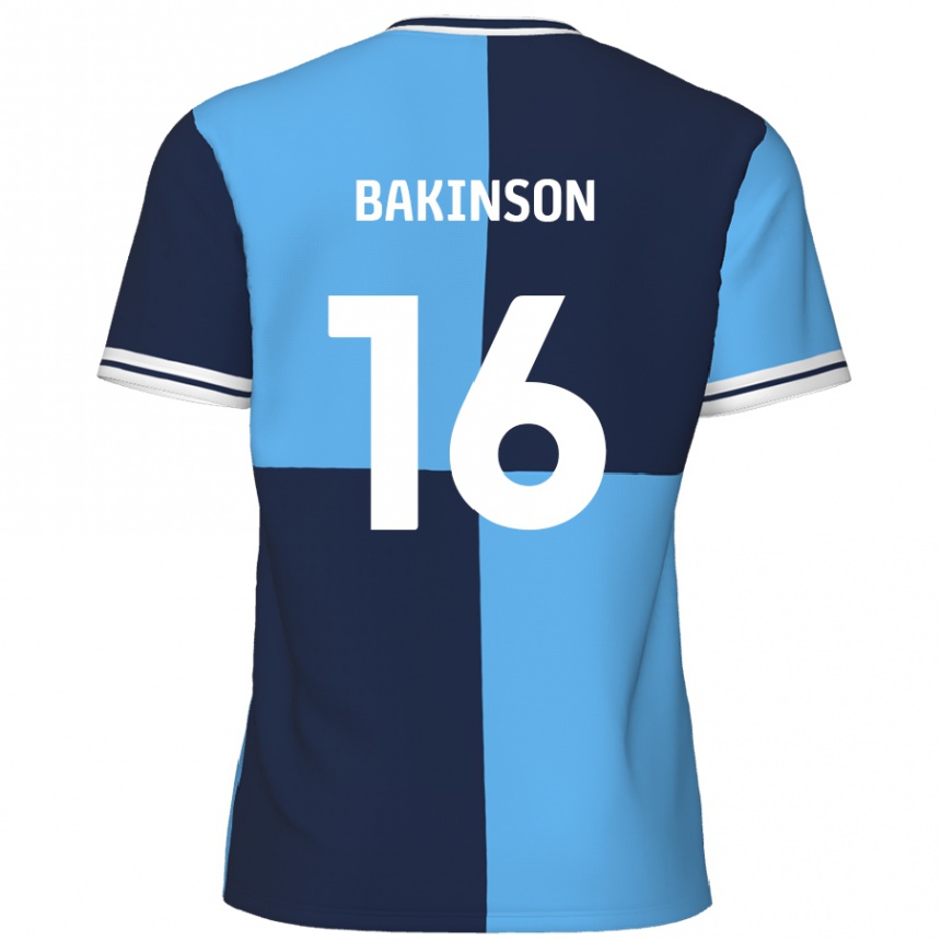 Kids Football Tyreeq Bakinson #16 Sky Blue Dark Blue Home Jersey 2024/25 T-Shirt Canada