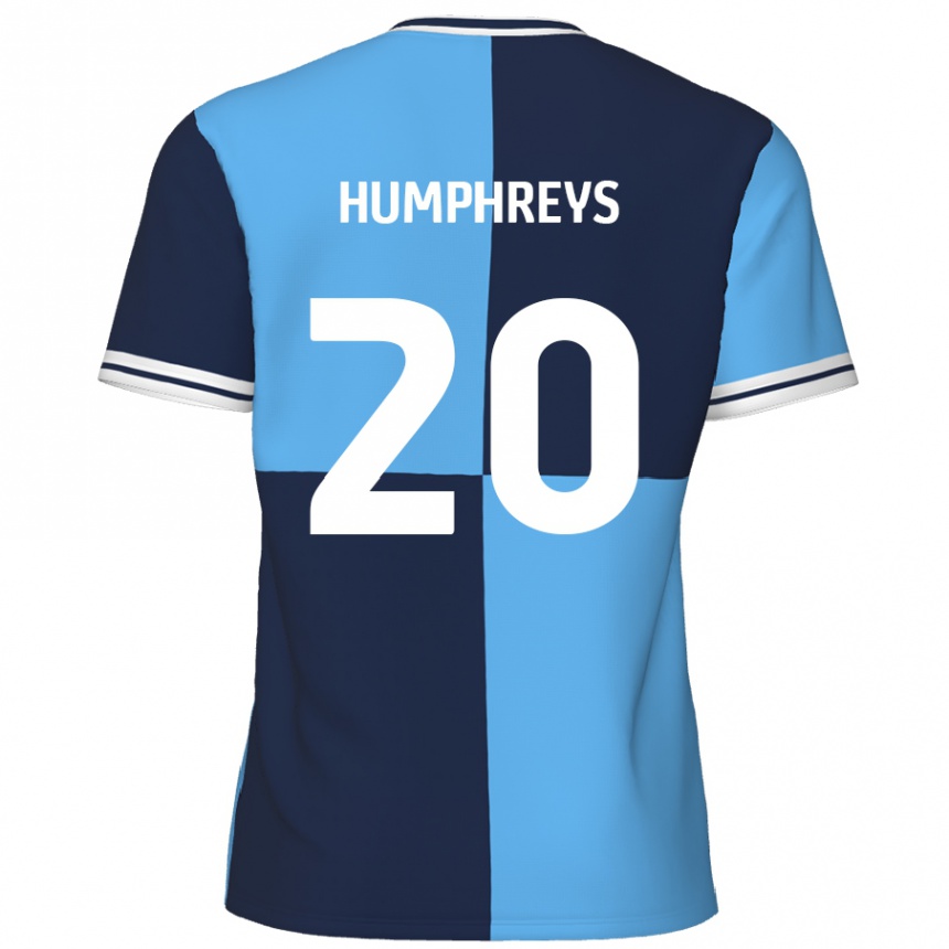 Enfant Football Maillot Cameron Humphreys #20 Bleu Ciel Bleu Foncé Tenues Domicile 2024/25 Canada