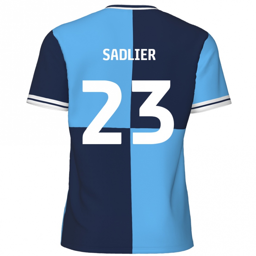 Kids Football Kieran Sadlier #23 Sky Blue Dark Blue Home Jersey 2024/25 T-Shirt Canada