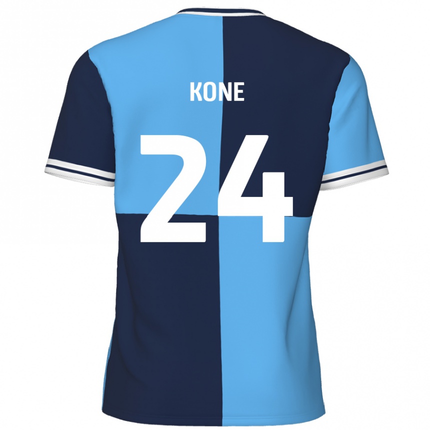 Kids Football Richard Kone #24 Sky Blue Dark Blue Home Jersey 2024/25 T-Shirt Canada