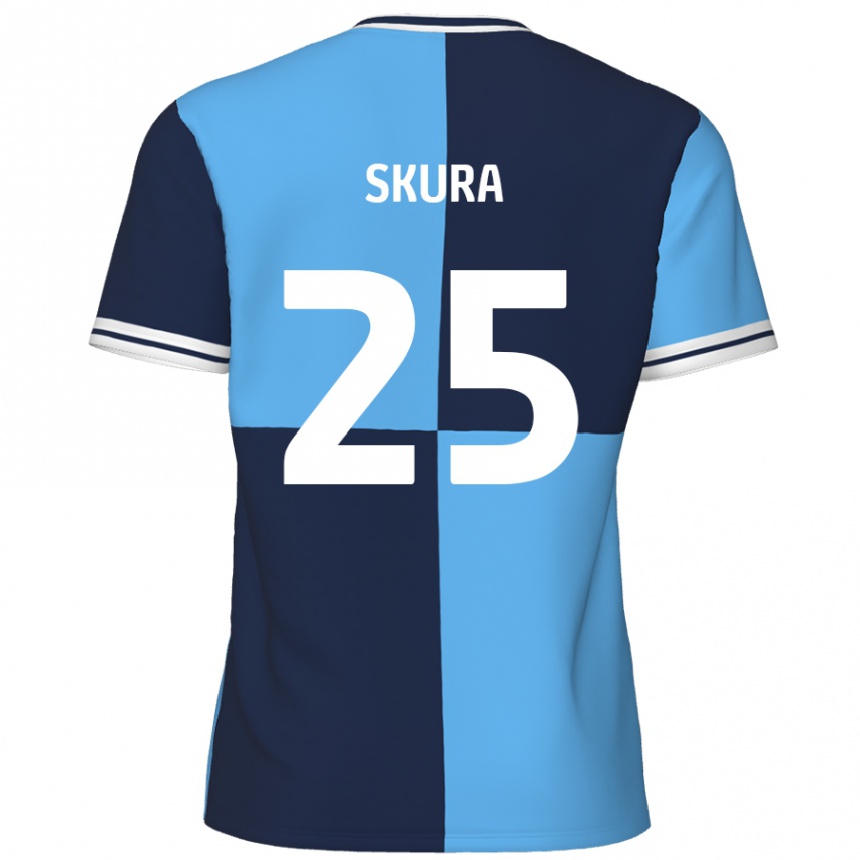 Kids Football Declan Skura #25 Sky Blue Dark Blue Home Jersey 2024/25 T-Shirt Canada