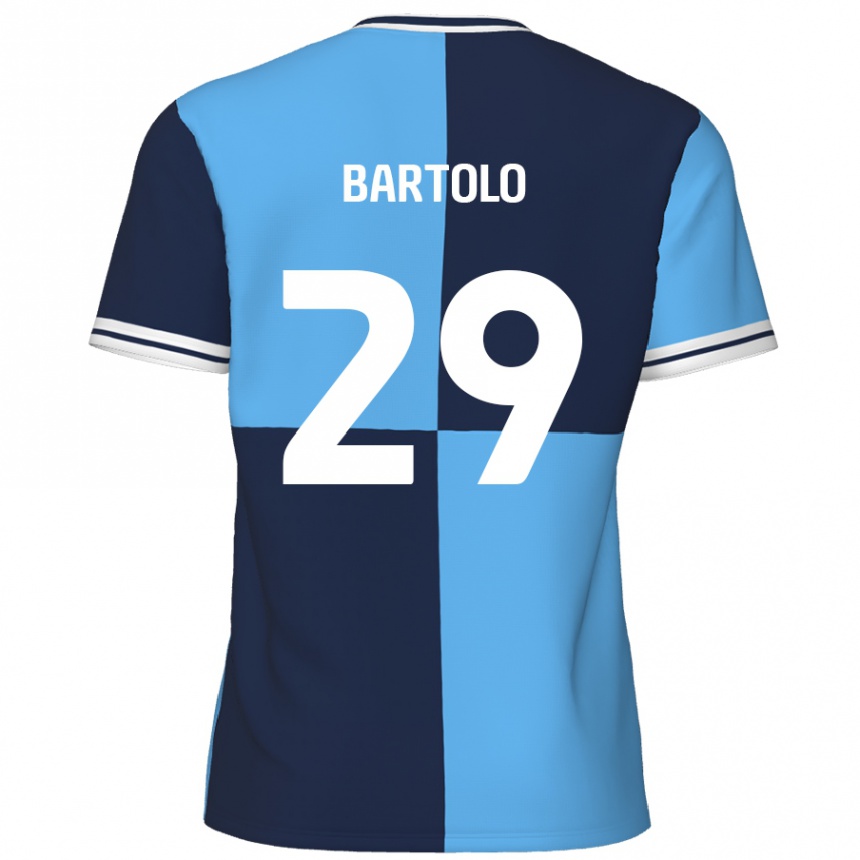 Kids Football Jaiden Bartolo #29 Sky Blue Dark Blue Home Jersey 2024/25 T-Shirt Canada