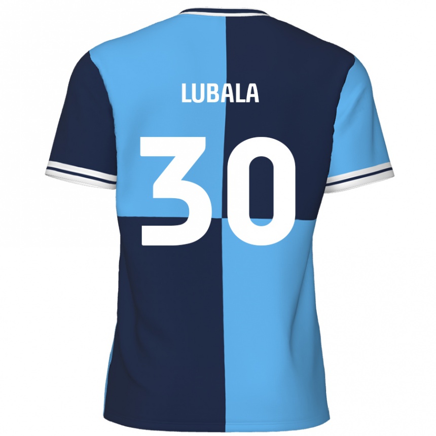 Kids Football Bez Lubala #30 Sky Blue Dark Blue Home Jersey 2024/25 T-Shirt Canada