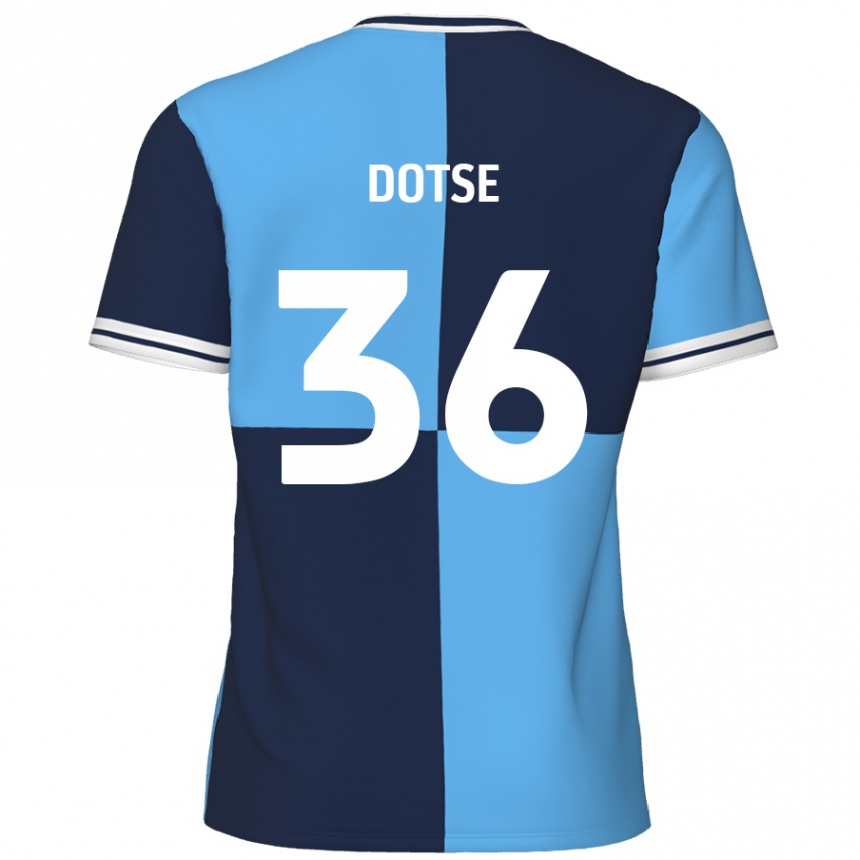 Kids Football Jahiem Dotse #36 Sky Blue Dark Blue Home Jersey 2024/25 T-Shirt Canada